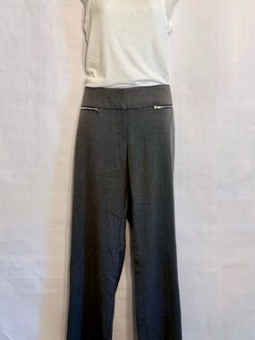 ALLOY Women's Charcoal Gray Wide-Leg Dress Pants - For the TALL